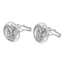Запонки,Серебро,с вставкой Фианит Белая цвета,РОССИЯ