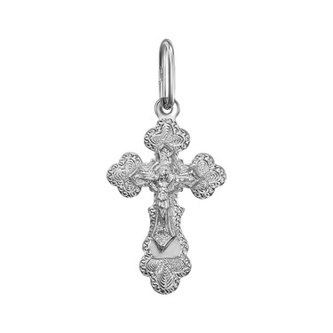 Серебряный крест нательный с родированием