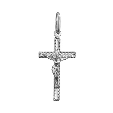 Серебряный крест нательный с родированием