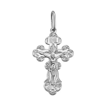 Серебряный крест нательный с родированием