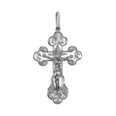 Серебряный крест нательный с родированием