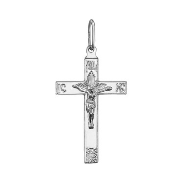 Серебряный крест нательный с родированием