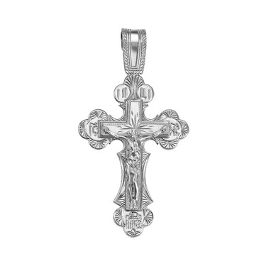 Серебряный крест нательный с родированием