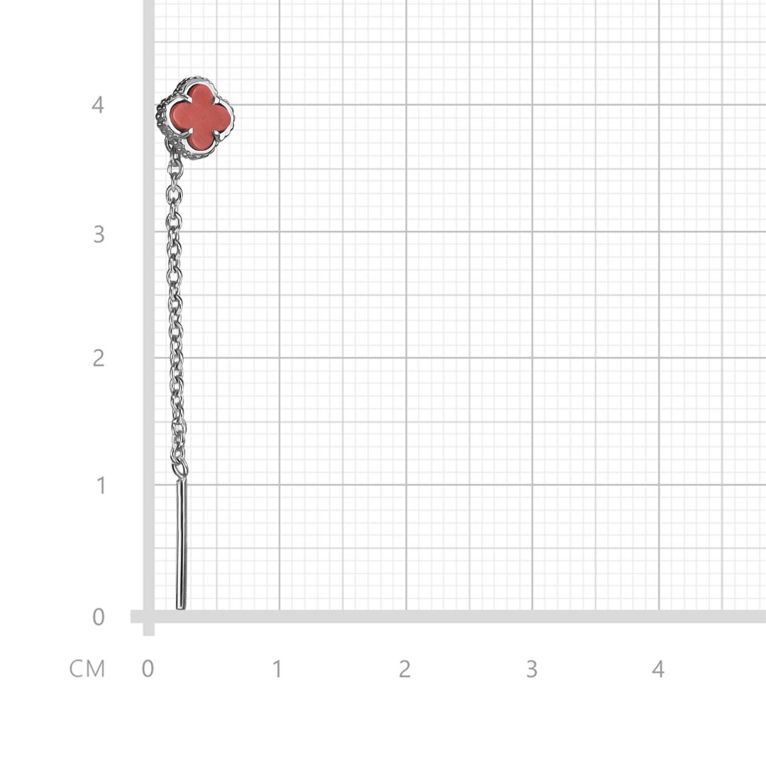 Серьги,Серебро,с вставкой Коралл натуральный Красная цвета,с замком Протяжка,РОССИЯ