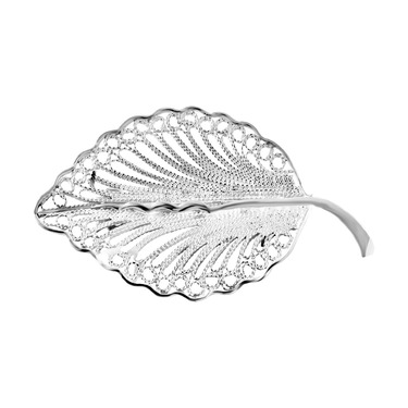 Серебряная женская брошь 