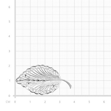 Серебряная женская брошь 