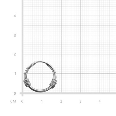 Женские серебряные серьги Кольца / Конго / Круглые / Хаггисы, диаметр 1,6 см