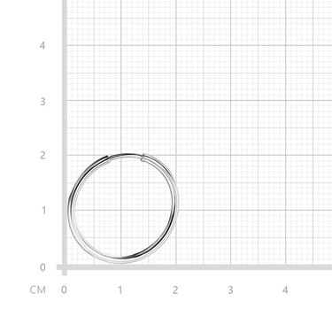 Женские серебряные гладкие серьги Кольца / Конго / Круглые, 2 см