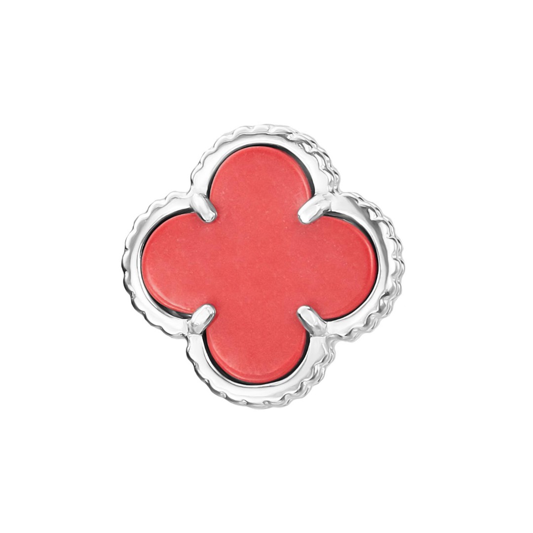 Подвеска,Серебро,с вставкой Коралл натуральный Красная цвета,РОССИЯ