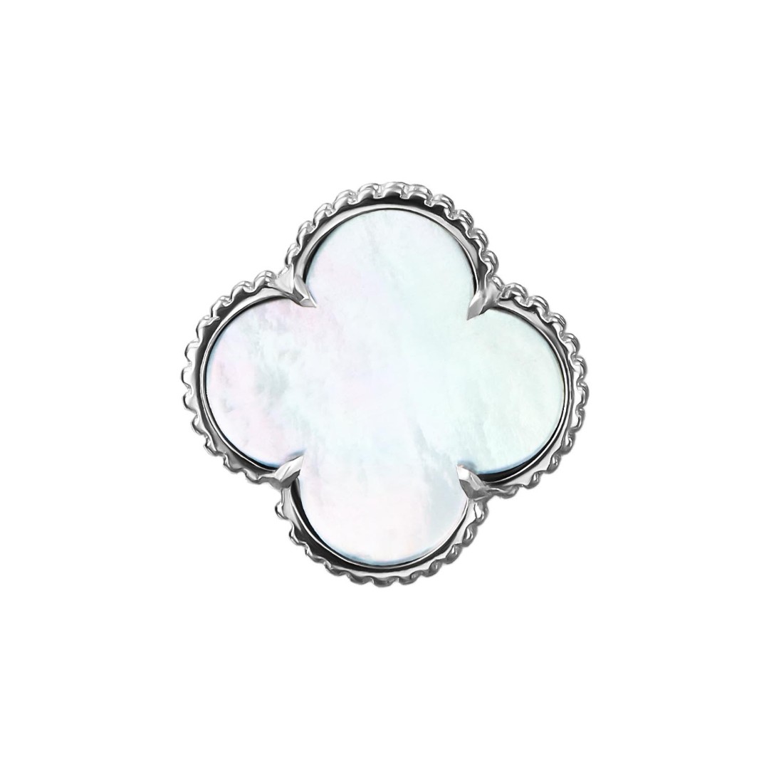 Серебряная подвеска Подвеска,Серебро,с вставкой Перламутр натуральный Серый цвета,РОССИЯ