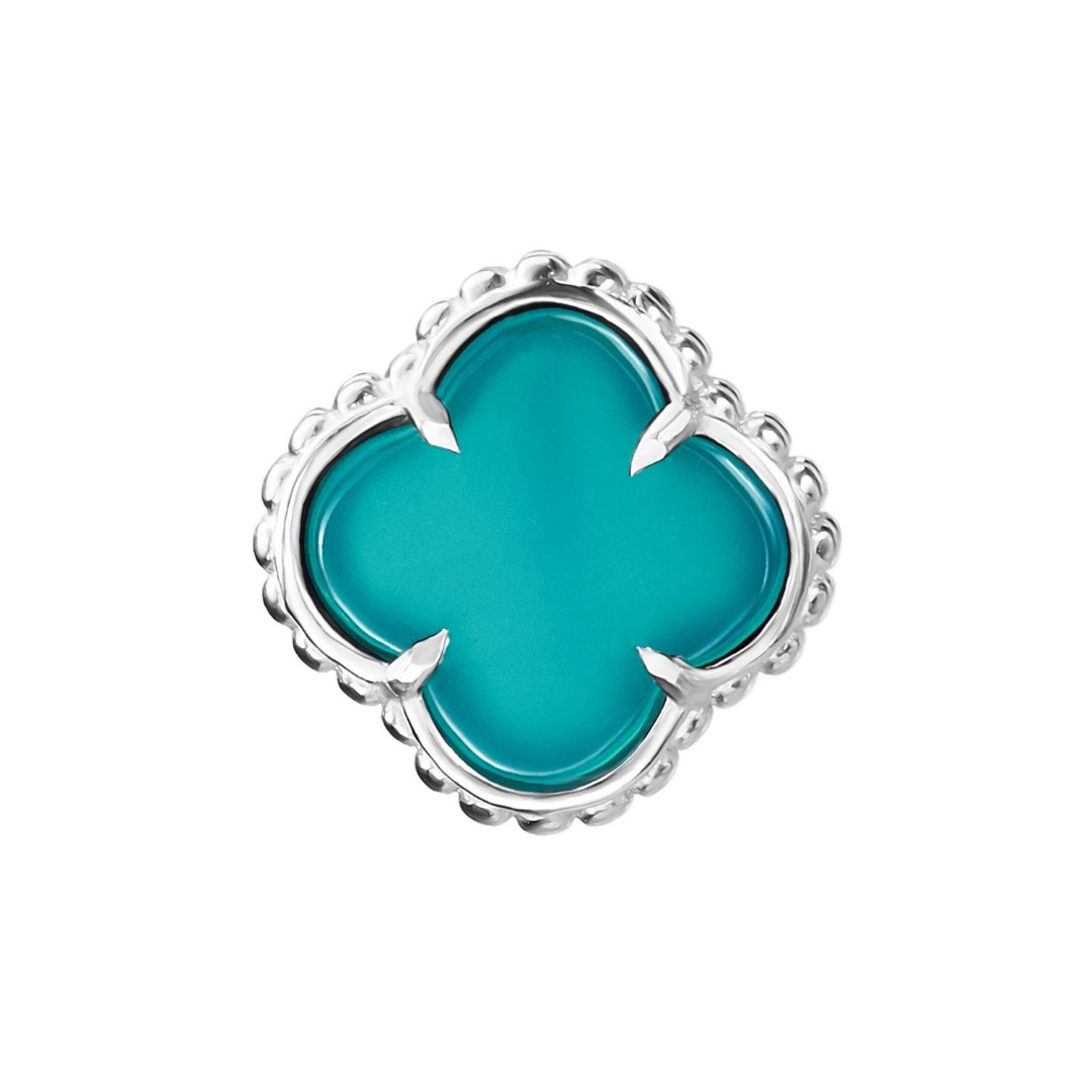 Серебряная подвеска Подвеска,Серебро,с вставкой Агат натуральный Зеленая цвета,РОССИЯ