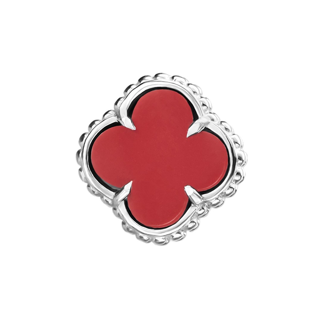 Серебряная подвеска Подвеска,Кулон,Серебро,с вставкой Коралл натуральный Красная цвета,РОССИЯ