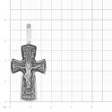 Крест,Подвеска,Оберег,Серебро,с вставкой Без вставок,РОССИЯ