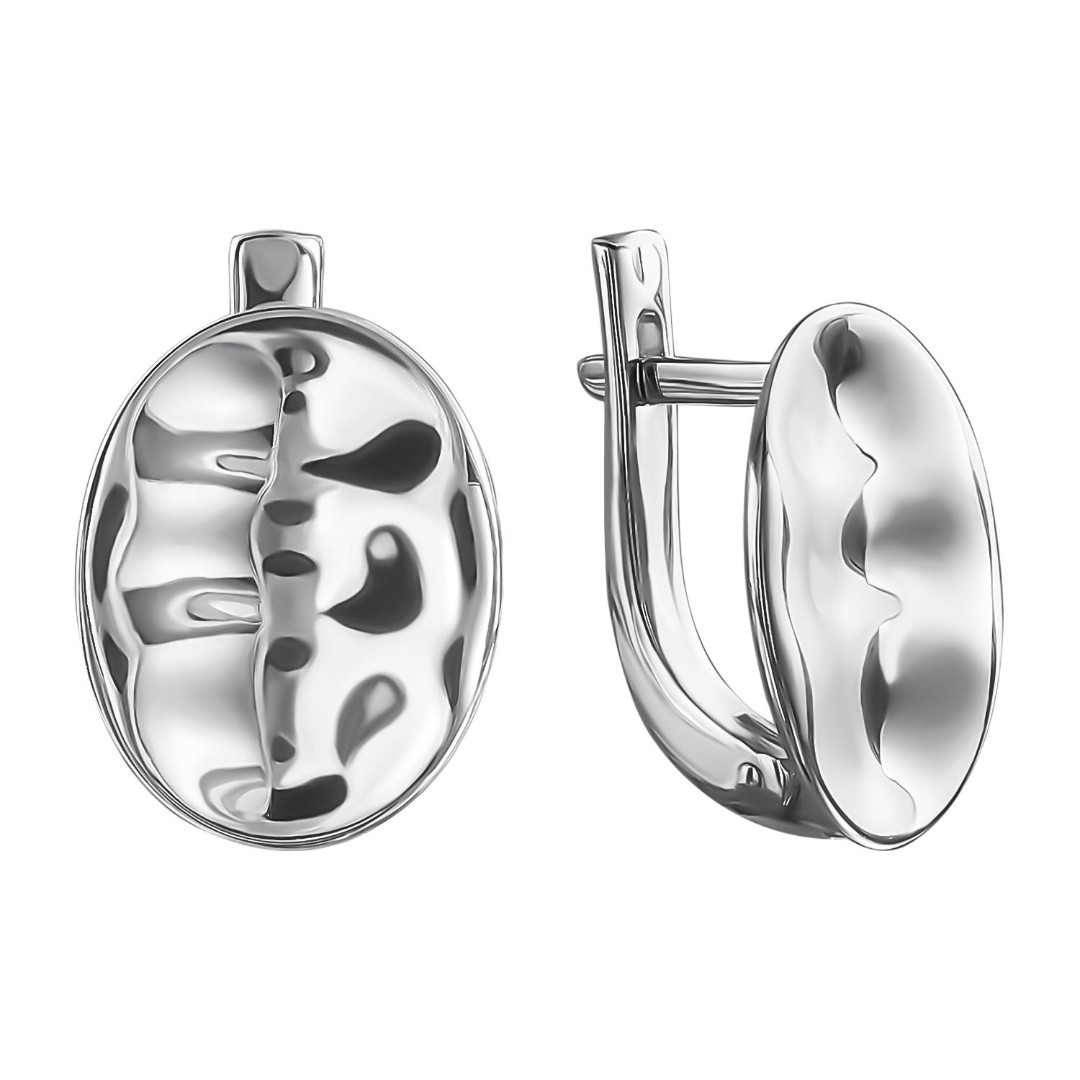 Серьги,Серебро,с вставкой Без вставок,с замком Английский,РОССИЯ