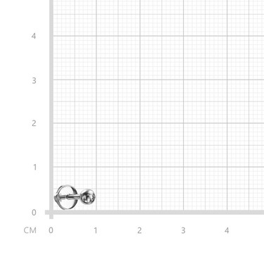 Серебряные серьги / Пусеты / Гвоздики / Шарики, родий