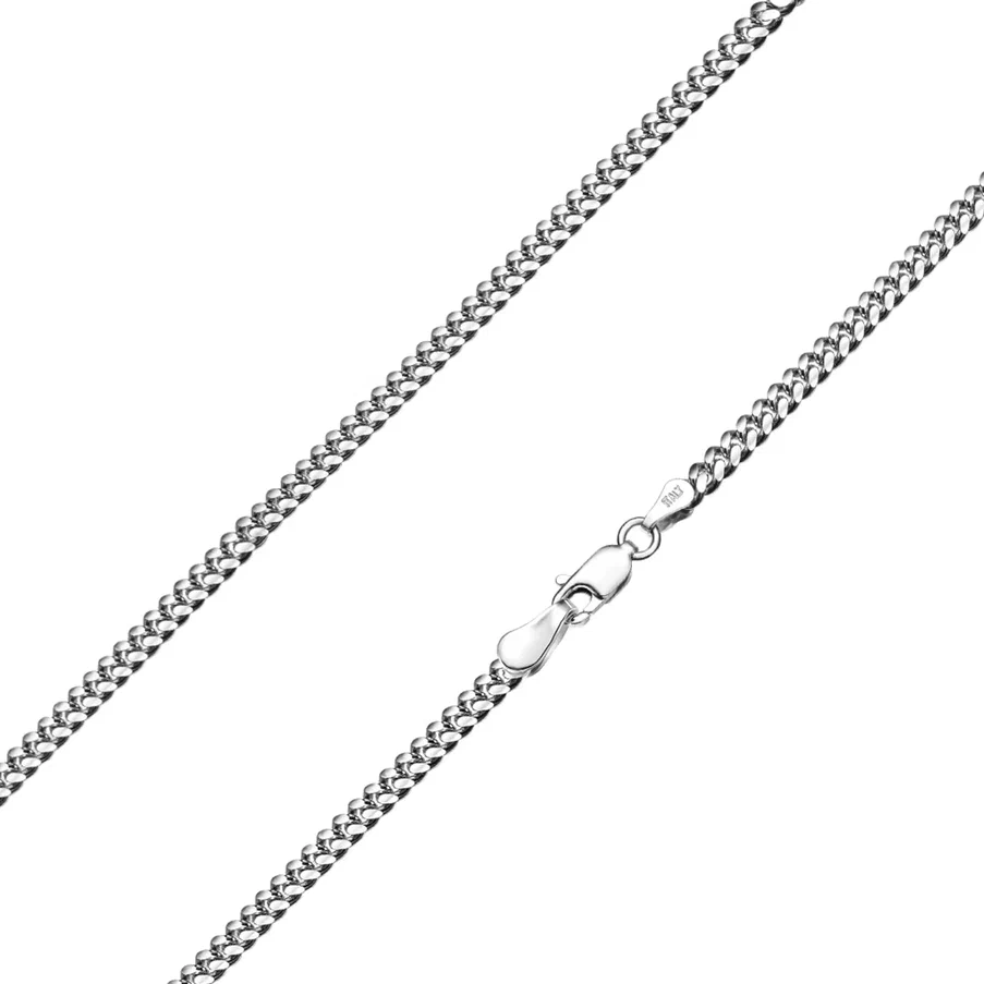 Цепочка на шею,Серебро,с замком Карабинный,ИТАЛИЯ