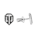 Серебряные пусеты World of Tanks с эмалью Серебро,РОССИЯ