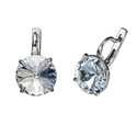 Серьги,Серебро,с вставкой Кристалл Сваровски,с замком Английский,РОССИЯ