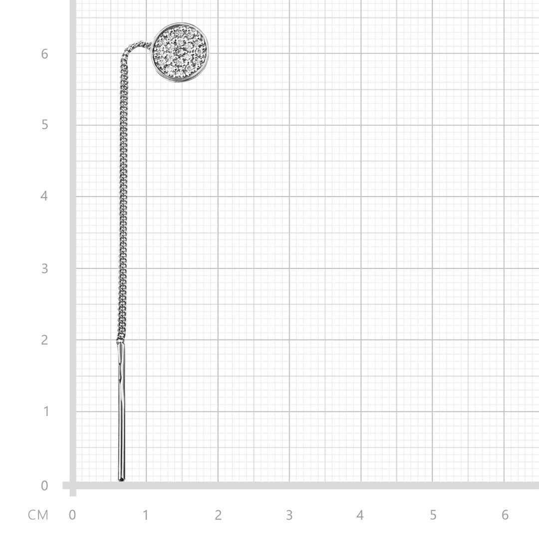 Серьги,Серьги Протяжки,Серьги Продевки,Длинные серьги,Серьги Цепочки,с вставкой Фианит,РОССИЯ