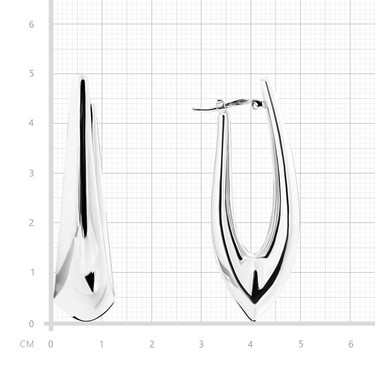 Серебряные серьги, покрытие родий