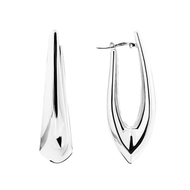 Серебряные серьги, покрытие родий