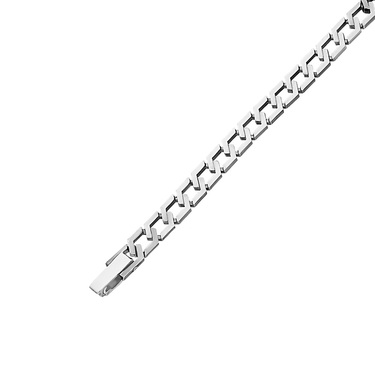 Серебряный мужской браслет, плетение Ромбовидный панцирь, ширина 6 мм