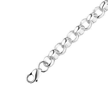 Серебряный браслет, плетение Шопард, ширина 1,1 см