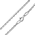 Серебряная цепочка, плетение якорное, покрытие родием, ширина 2 мм Цепочка на шею,Серебро,с замком Карабинный,РОССИЯ