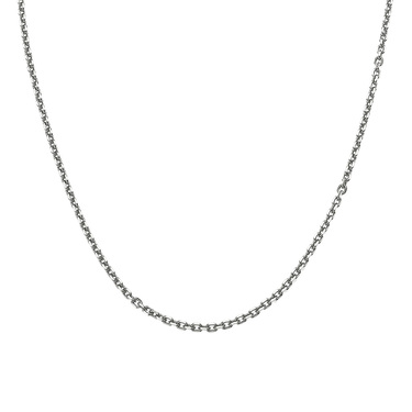 Серебряная цепочка, плетение якорное, покрытие родием, ширина 2 мм
