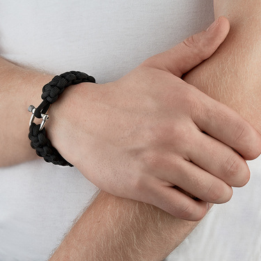 Браслет из паракорда с серебряным замком шириной 1,4 см