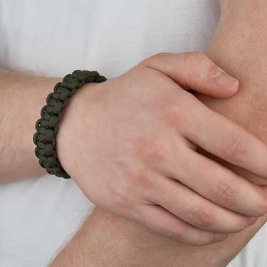 Браслет из паракорда с серебряным замком, ширина 1,9 см