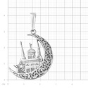 Серебряная подвеска  Подвеска,Кулон,Талисман,Амулет,Оберег,Серебро,с вставкой Фианит Белая цвета,РОССИЯ