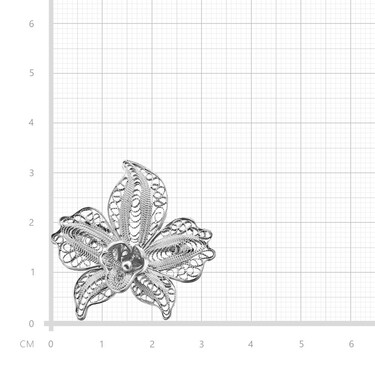 Серебряная женская брошь 