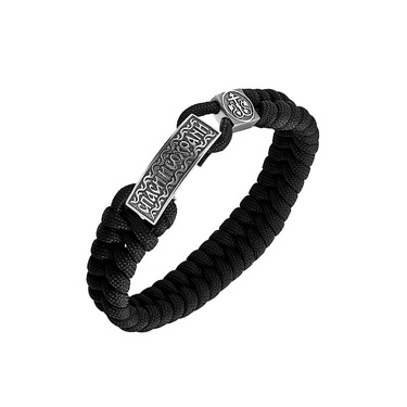 Браслет из паракорда с серебряной вставкой 