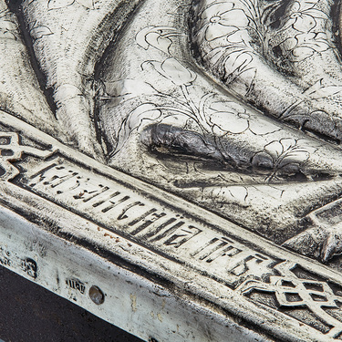 Православная икона Казанской Божией Матери, Антик, 22х27 см, серебро, гальваника