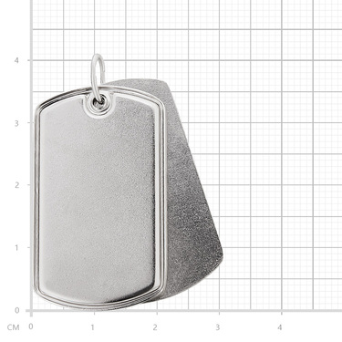 Серебряный жетон под гравировку, родий