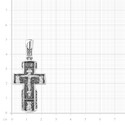 Крест,Подвеска,Оберег,Серебро,с вставкой Без вставок,РОССИЯ