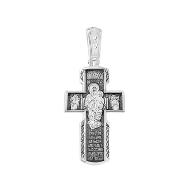 Серебряный мужской православный крест с чернением