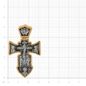 Крест,Подвеска,Оберег,Серебро,с вставкой Без вставок,РОССИЯ