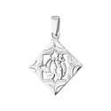 Серебряная подвеска мусульманская, родий Подвеска,Кулон,Талисман,Амулет,Оберег,Серебро,с вставкой Без вставок,РОССИЯ