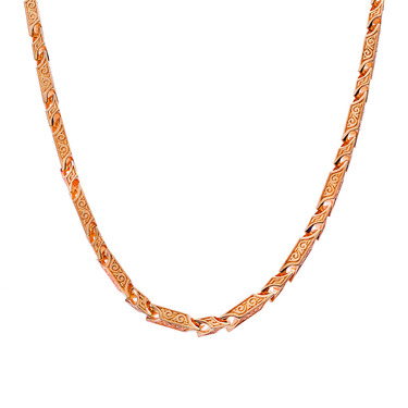 Серебряная мужская литая цепь с гранями, покрытие позолотой, ширина 5 мм