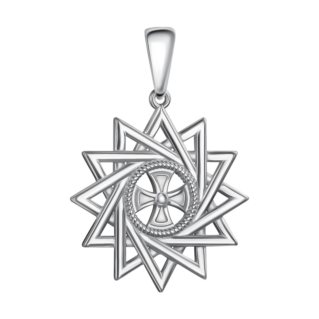 Подвеска,Амулет,Оберег,Медальон,с вставкой Фианит Красная цвета,РОССИЯ