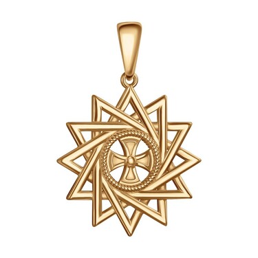 Серебряная двусторонняя подвеска 