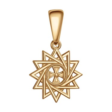 Серебряная двусторонняя подвеска 