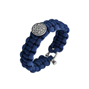 Браслет из паракорда с серебряной вставкой 