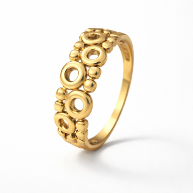 Серебряное кольцо геометрия, круги, позолота