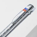Ручка шариковая подарочная из Серебра 925 пробы, с узором, в родий, футляр Ручка,Серебро,с вставкой Без вставок,РОССИЯ