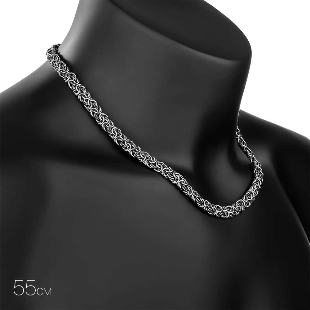 Цепочка на шею,Серебро,с вставкой Без вставок,с замком Карабинный,РОССИЯ