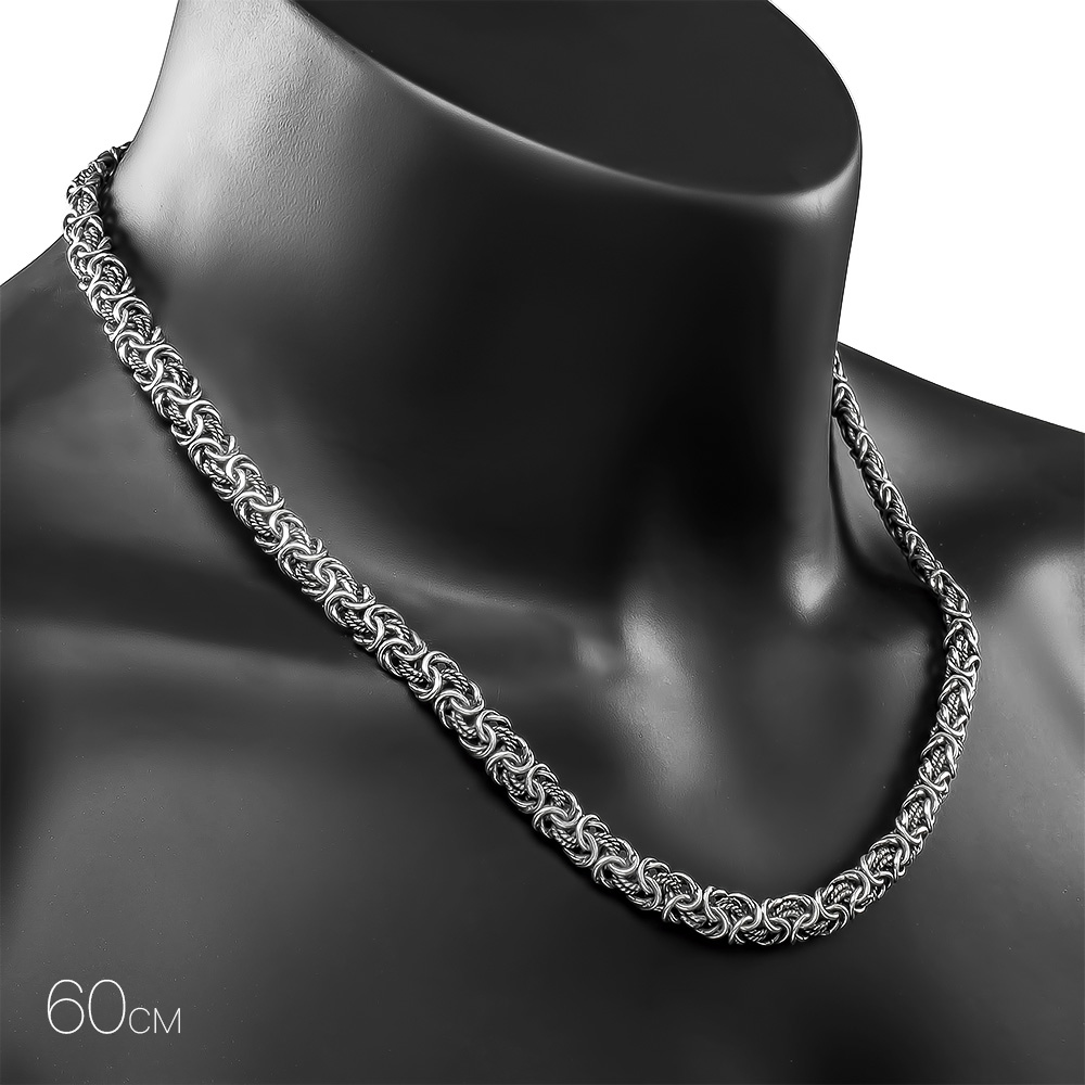 Цепочка на шею,Серебро,с вставкой Без вставок,с замком Карабинный,РОССИЯ