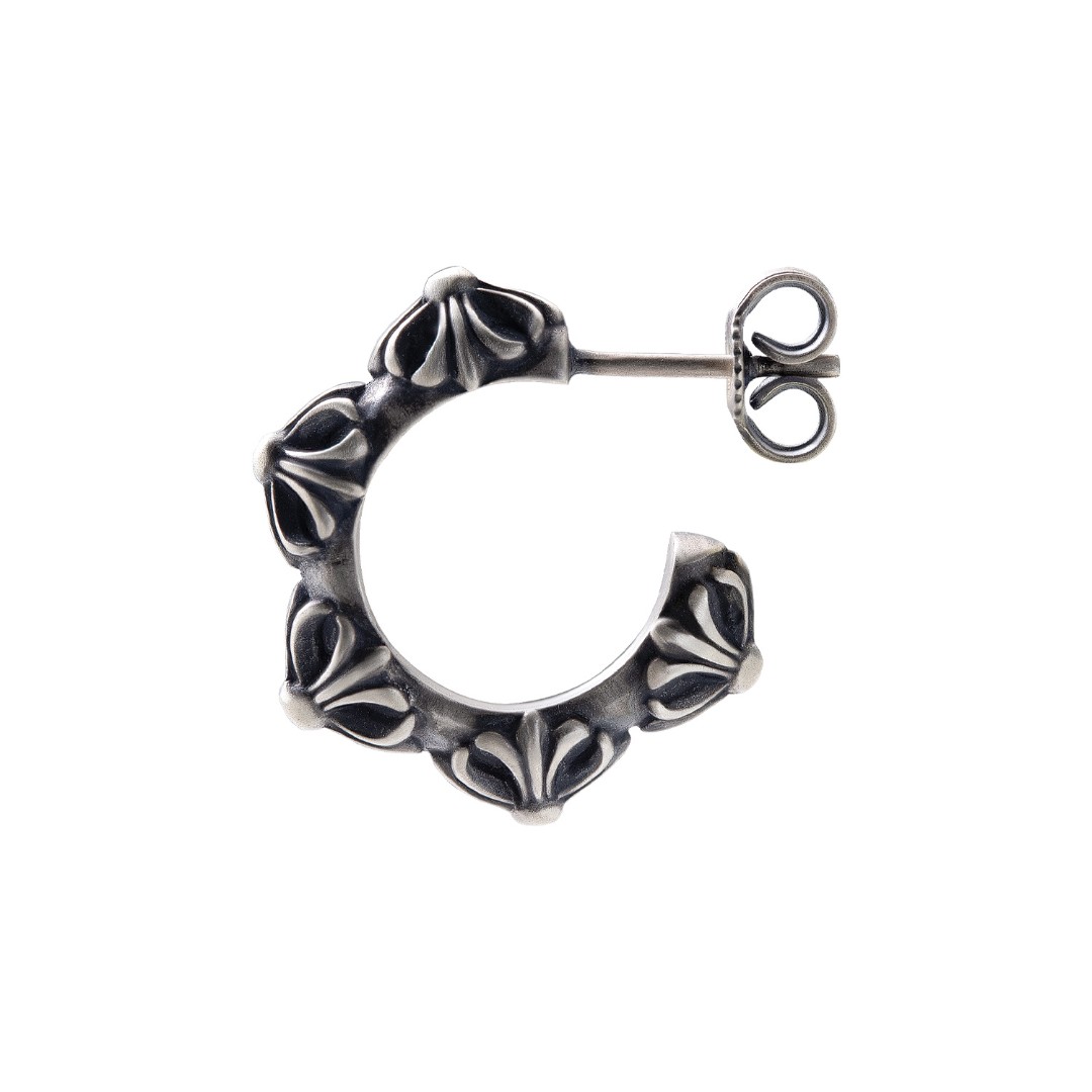 Серебряная мужская моно серьга кольцо с Серьги Пусеты,Моносерьга,Серьги Гвоздики,Серебро,с вставкой Без вставок,с замком Пусет,Штифтовой,РОССИЯ